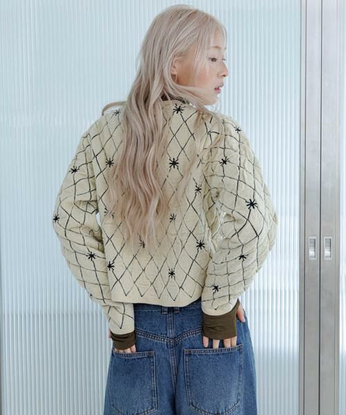 KBF / ケービーエフ ニット・セーター | キルティングショートカーディガン | 詳細27