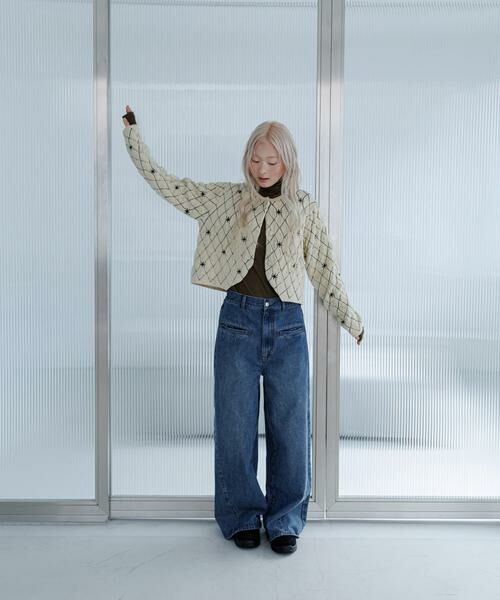 KBF / ケービーエフ ニット・セーター | キルティングショートカーディガン | 詳細28