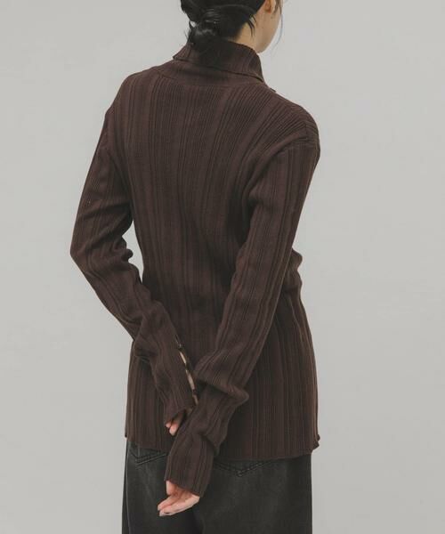 KBF / ケービーエフ ニット・セーター | ボタンアップランダムRIBニット | 詳細3