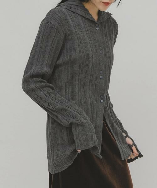 KBF / ケービーエフ ニット・セーター | ボタンアップランダムRIBニット | 詳細15