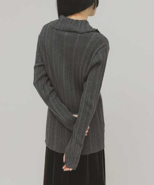 KBF / ケービーエフ ニット・セーター | ボタンアップランダムRIBニット | 詳細16