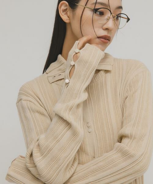 KBF / ケービーエフ ニット・セーター | ボタンアップランダムRIBニット | 詳細21