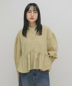 KBF / ケービーエフ シャツ・ブラウス | アシンメトリースイッチングブラウス