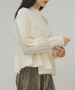 KBF / ケービーエフ シャツ・ブラウス | アシンメトリースイッチングブラウス