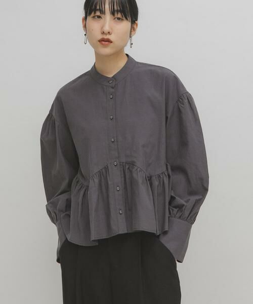 KBF / ケービーエフ シャツ・ブラウス | アシンメトリースイッチングブラウス | 詳細17