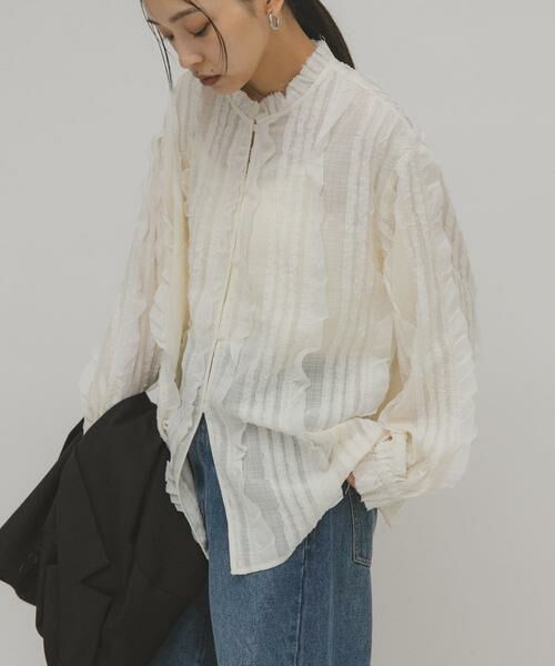 KBF / ケービーエフ シャツ・ブラウス | プチフリルブラウス | 詳細3