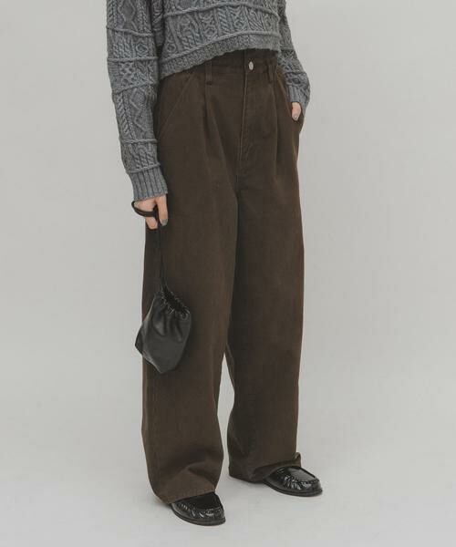 KBF / ケービーエフ その他パンツ | フリルウエストツイルパンツ | 詳細1