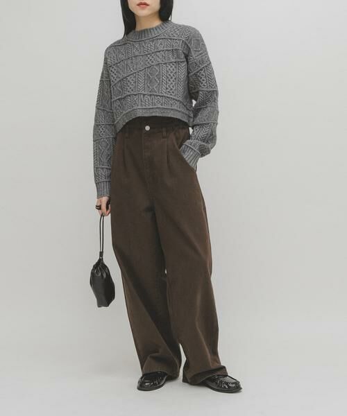 KBF / ケービーエフ その他パンツ | フリルウエストツイルパンツ | 詳細3