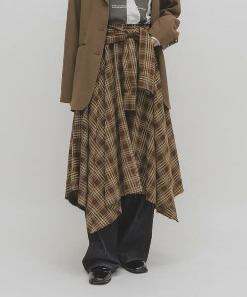 KBF / ケービーエフ スカート | ノットデザインチェックスカート | 詳細2