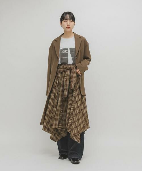 KBF / ケービーエフ スカート | ノットデザインチェックスカート | 詳細4