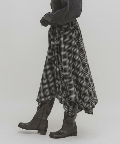 KBF / ケービーエフ スカート | ノットデザインチェックスカート | 詳細16
