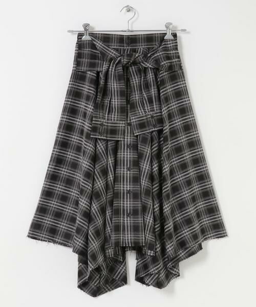 KBF / ケービーエフ スカート | ノットデザインチェックスカート | 詳細21