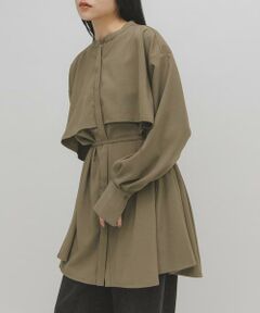 KBF / ケービーエフ ワンピース | レイヤードミニシャツワンピース