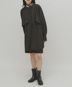 KBF / ケービーエフ ワンピース | レイヤードミニシャツワンピース
