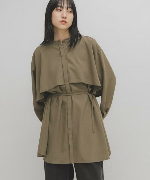 KBF / ケービーエフ ワンピース | レイヤードミニシャツワンピース | 詳細1