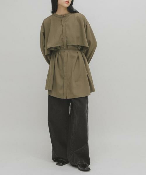 KBF / ケービーエフ ワンピース | レイヤードミニシャツワンピース | 詳細4