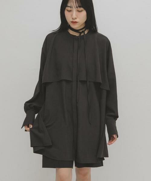 KBF / ケービーエフ ワンピース | レイヤードミニシャツワンピース | 詳細23