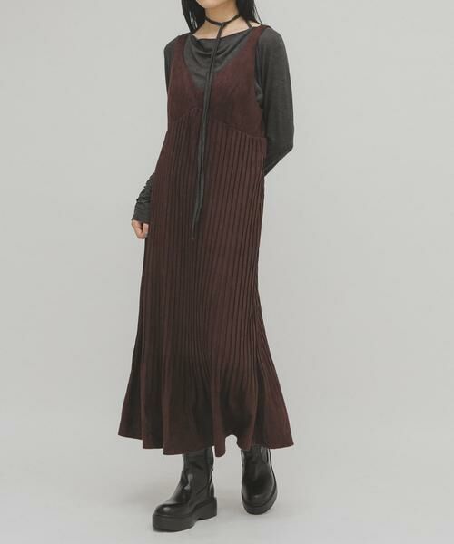 KBF / ケービーエフ ワンピース | ピーチスキンプリーツワンピース | 詳細1