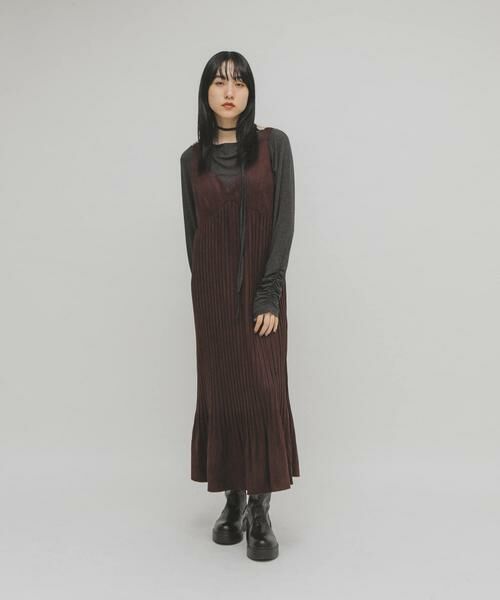 KBF / ケービーエフ ワンピース | ピーチスキンプリーツワンピース | 詳細3