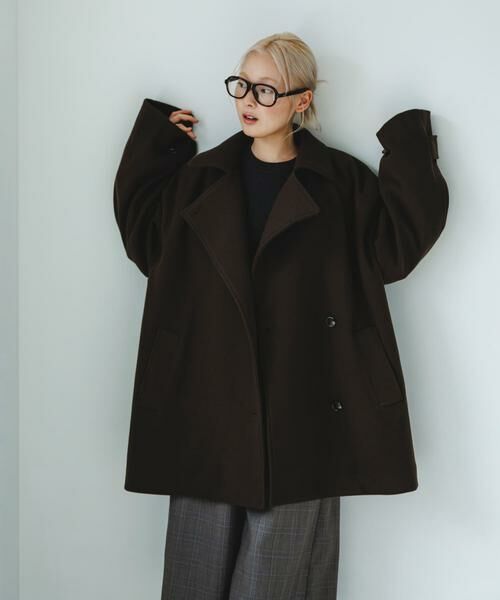 KBF / ケービーエフ その他アウター | BIGカラーミドルコート | 詳細7