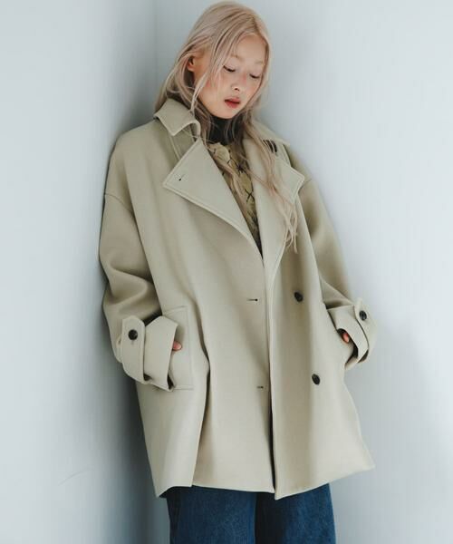 KBF / ケービーエフ その他アウター | BIGカラーミドルコート | 詳細25