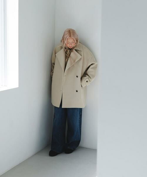 KBF / ケービーエフ その他アウター | BIGカラーミドルコート | 詳細29