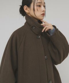 KBF / ケービーエフ ステンカラーコート | ステンカラーコクーンロングコート