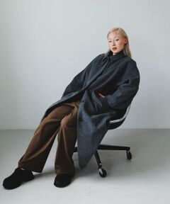 KBF / ケービーエフ ステンカラーコート | ステンカラーコクーンロングコート