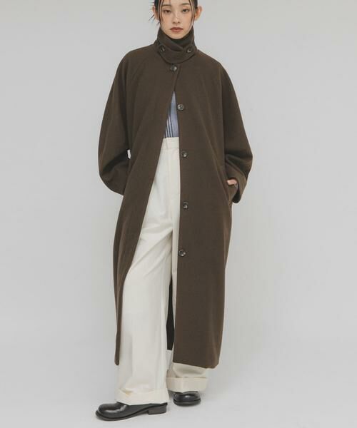KBF / ケービーエフ ステンカラーコート | ステンカラーコクーンロングコート | 詳細2