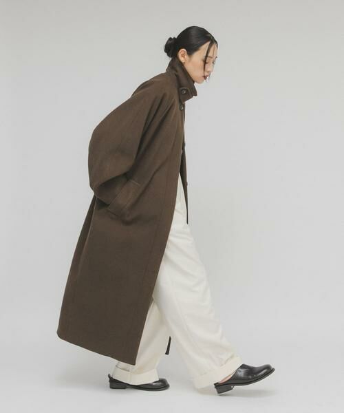 KBF / ケービーエフ ステンカラーコート | ステンカラーコクーンロングコート | 詳細3