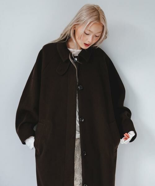 KBF / ケービーエフ ステンカラーコート | ステンカラーコクーンロングコート | 詳細5