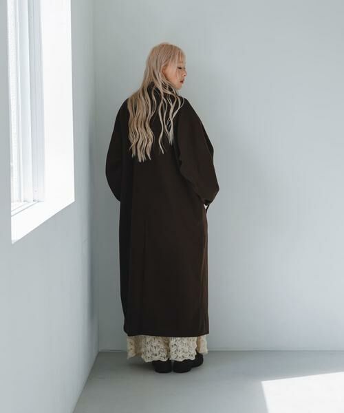 KBF / ケービーエフ ステンカラーコート | ステンカラーコクーンロングコート | 詳細7