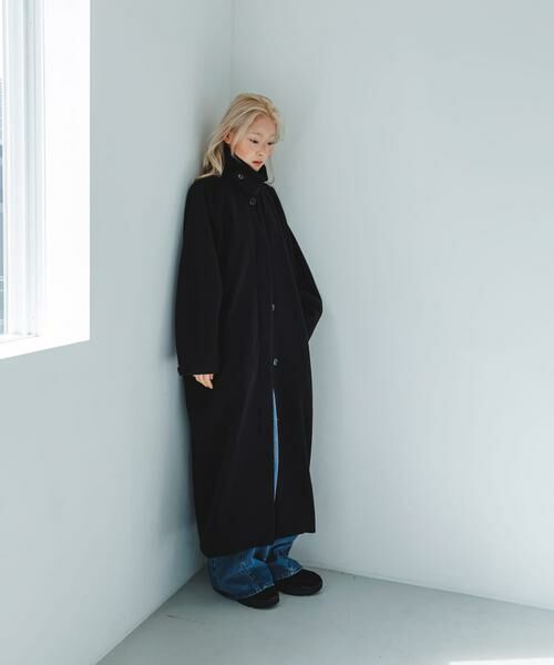 KBF / ケービーエフ ステンカラーコート | ステンカラーコクーンロングコート | 詳細15