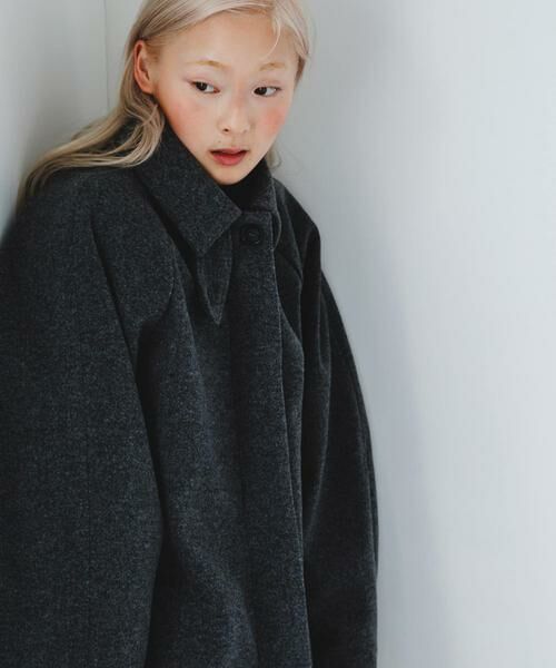 KBF / ケービーエフ ステンカラーコート | ステンカラーコクーンロングコート | 詳細25