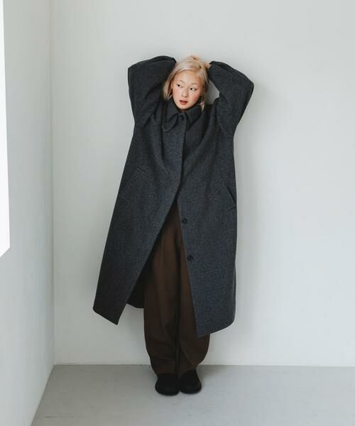 KBF / ケービーエフ ステンカラーコート | ステンカラーコクーンロングコート | 詳細27