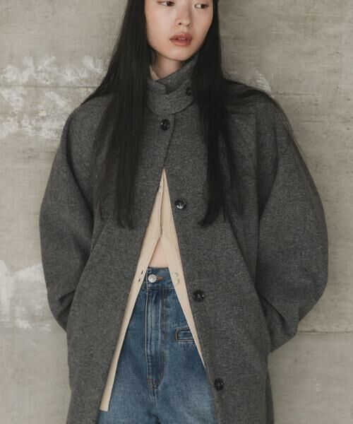 KBF / ケービーエフ ステンカラーコート | ステンカラーコクーンロングコート | 詳細29