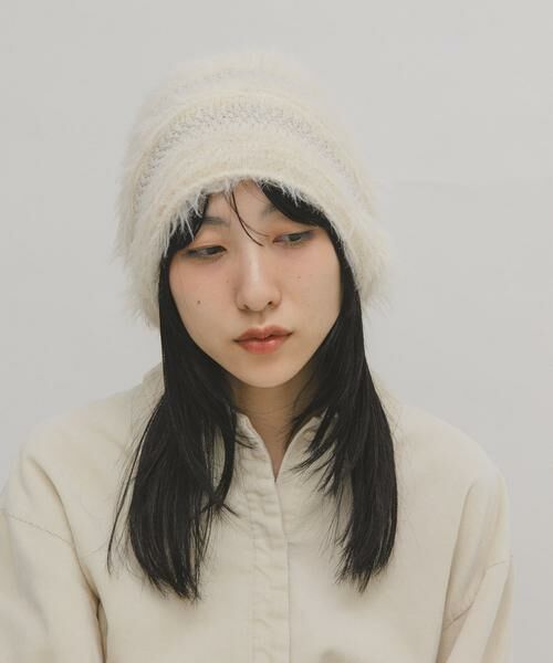 KBF / ケービーエフ ニットキャップ | ラインデザインシャギーニットビーニー | 詳細8