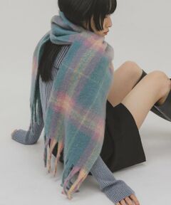 KBF / ケービーエフ マフラー・ショール・スヌード・ストール | ブークレチェックストール