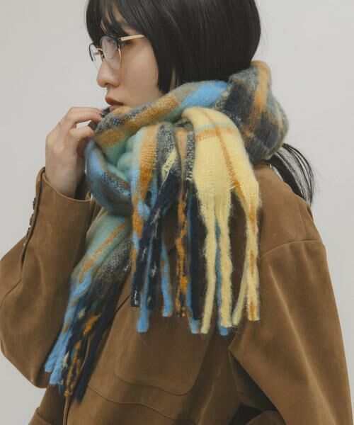 KBF / ケービーエフ マフラー・ショール・スヌード・ストール | ブークレチェックストール | 詳細6