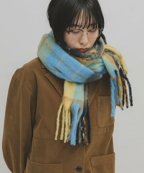 KBF / ケービーエフ マフラー・ショール・スヌード・ストール | ブークレチェックストール | 詳細7