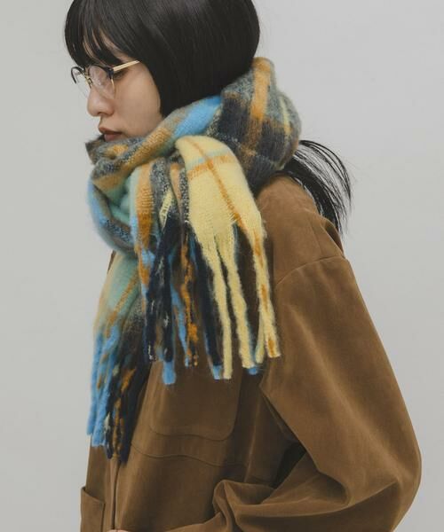 KBF / ケービーエフ マフラー・ショール・スヌード・ストール | ブークレチェックストール | 詳細8