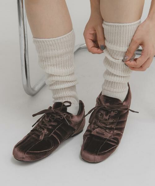 KBF/ケービーエフ ベロアスニーカー ブラウン 38