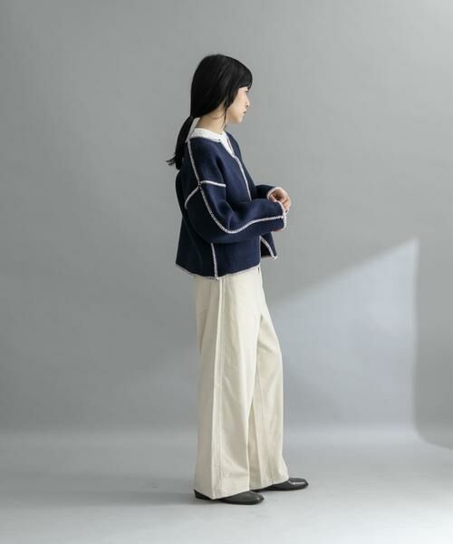 KBF / ケービーエフ ニット・セーター | 『WEB/一部店舗限定』カラーハンドステッチ2WAYニット | 詳細5