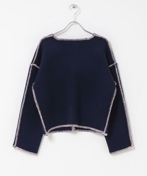 KBF / ケービーエフ ニット・セーター | 『WEB/一部店舗限定』カラーハンドステッチ2WAYニット | 詳細8