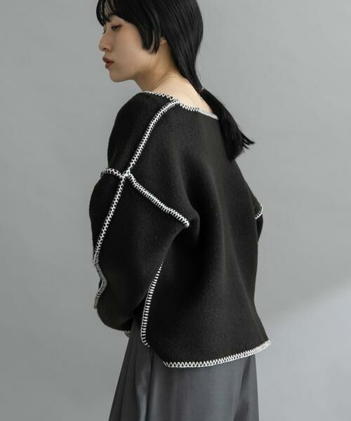 KBF / ケービーエフ ニット・セーター | 『WEB/一部店舗限定』カラーハンドステッチ2WAYニット | 詳細22