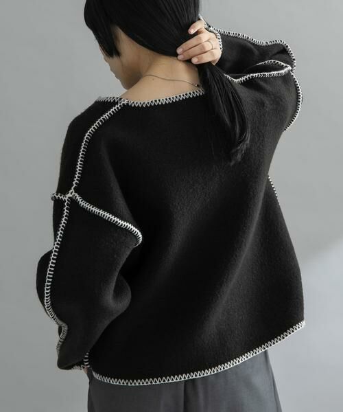 KBF / ケービーエフ ニット・セーター | 『WEB/一部店舗限定』カラーハンドステッチ2WAYニット | 詳細23