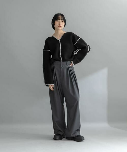 KBF / ケービーエフ ニット・セーター | 『WEB/一部店舗限定』カラーハンドステッチ2WAYニット | 詳細24