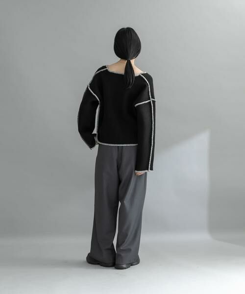 KBF / ケービーエフ ニット・セーター | 『WEB/一部店舗限定』カラーハンドステッチ2WAYニット | 詳細26