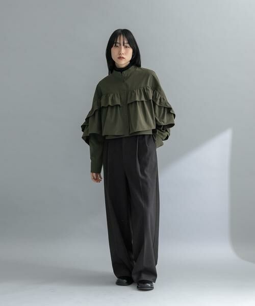 KBF / ケービーエフ シャツ・ブラウス | 『WEB限定』ラッフルデザインブラウス | 詳細4