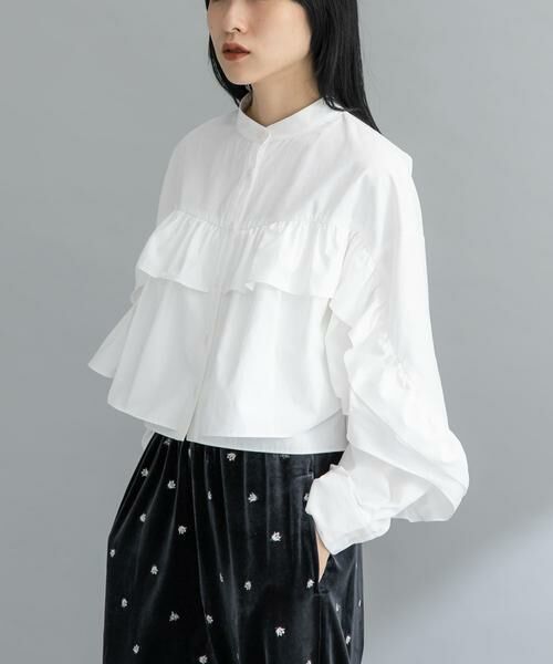 KBF / ケービーエフ シャツ・ブラウス | 『WEB限定』ラッフルデザインブラウス | 詳細12